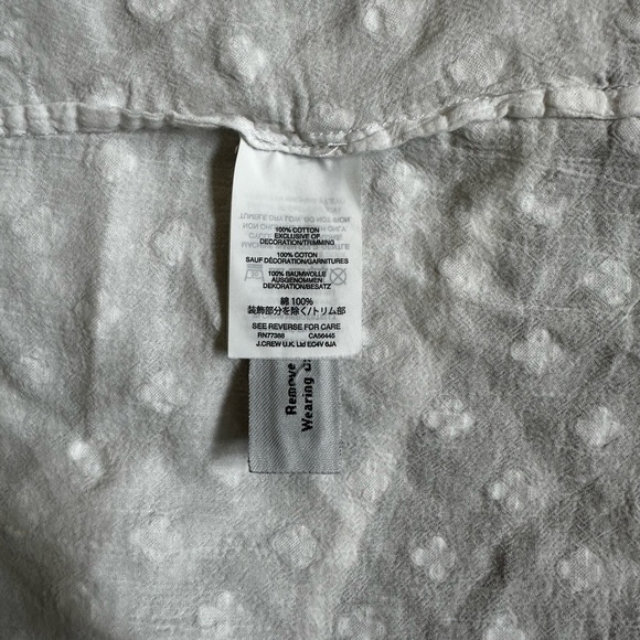 J. Crew White Sleeveless Blouse with Subtle Pattern - Picture 6 of 8